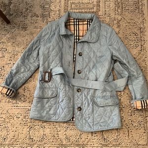 Blue Burberry coat